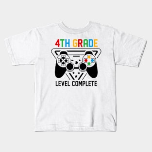 4th Grade Level Complete Gamer Boys Graduation Gifts Kids T-Shirt